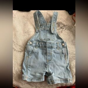 Light washed Unisex Jean Shortalls for Baby